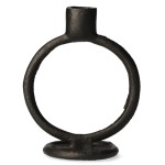 Świecznik czarny 15 cm 