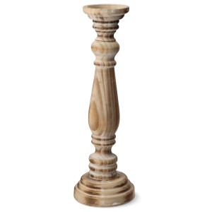Świecznik KOLUMNOWY drewno 42 cm