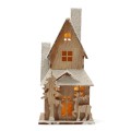 Domek drewniany LED 28 cm