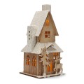 Domek drewniany LED 28 cm