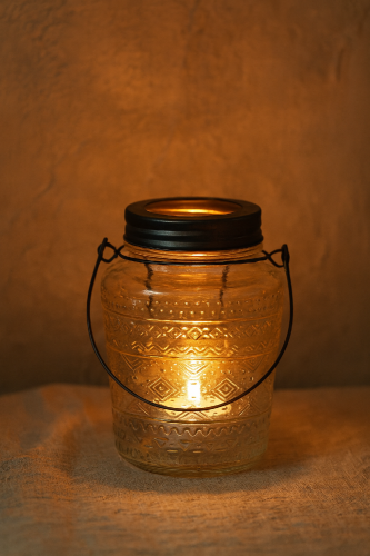 stylowy szklany lampion boho