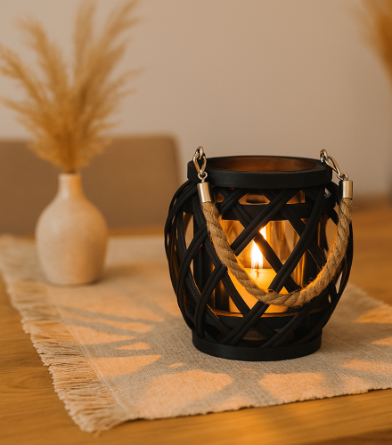 naturalny lampion boho