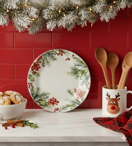 Świąteczny talerz ceramiczny