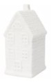 biały domek ceramiczny podświetlany led 1