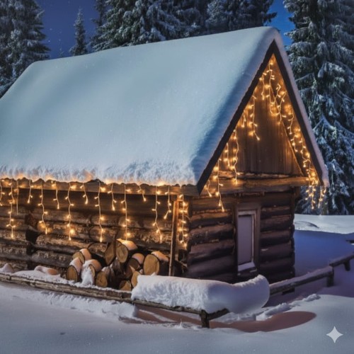 Kurtyna 90 LED ciepła biała