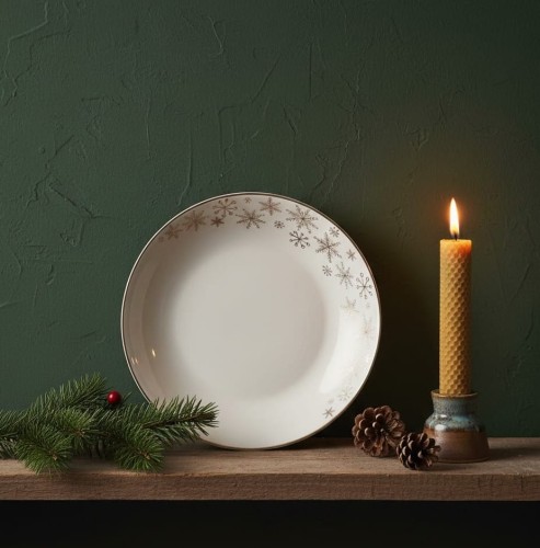 Talerz głęboki porcelana SNOW FLAKES 20 cm