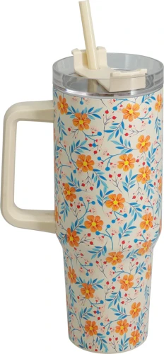 Kubek ze słomką KWIAT 1200ml 1
