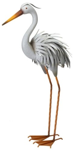 Figurka czapla metal 79 cm