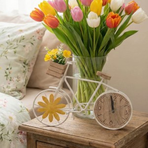 Zegar BIKE FLOWER 26x20 cm