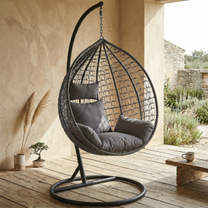 Fotel kokon BAVARO szary