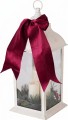 Biała latarnia LED 49 cm